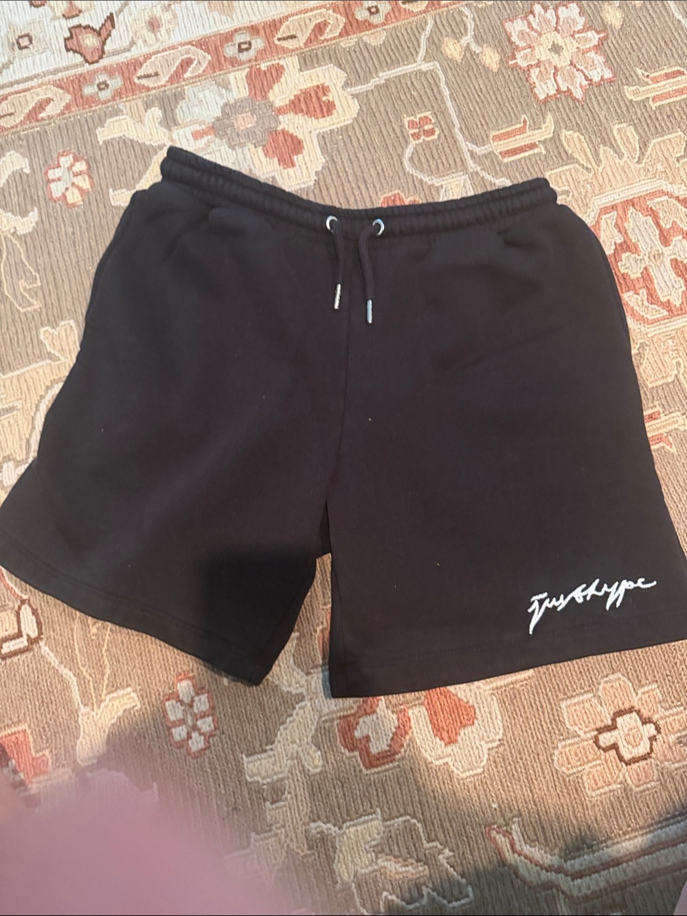 Black Men's Script Logo Athletic Shorts